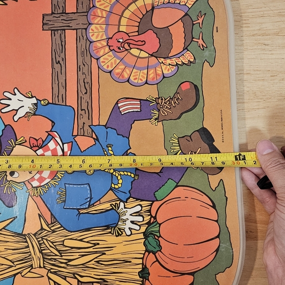 Vintage 1991 Halloween Pumpkin/Scarecrow Reversible Placemats Set of 5 - Picture 10 of 11